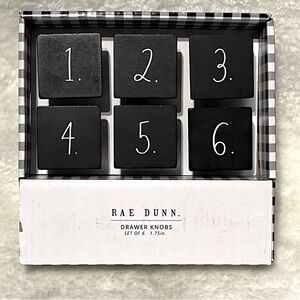 Rae Dunn Set of 6 Drawer Knobs Handles